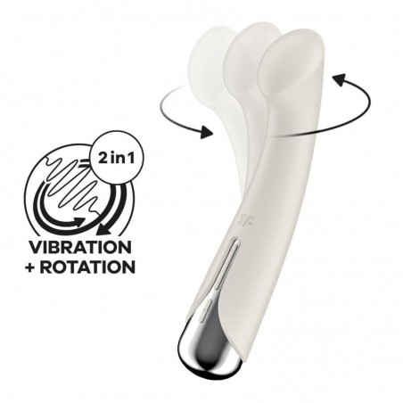 Vibromasseur point G rotatif beige Spinning G-spot 1 SATISFYER