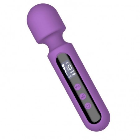 Vibromasseur wand violet cm avec écran digital Whisper DIGITAL