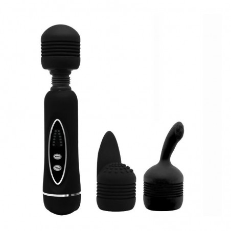 Stimulateur wand 3 embouts silicones Magic PRETTYLOVE