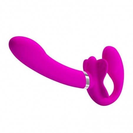 Gode ceinture vibrant 2 moteurs point G Valerie PRETTYLOVE