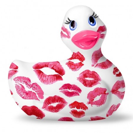 Canard vibrant blanc avec baisers roses BIG TEAZE TOYS