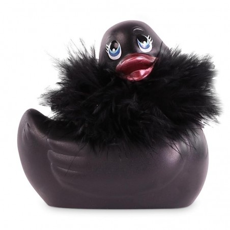 Canard vibrant noir avec collier en plume BIG TEAZE TOYS