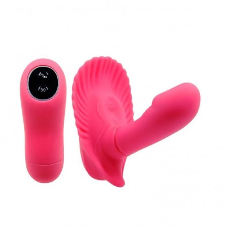 Gode vibrant portable rose pour femme Fancy Clamshell PRETTYLOVE
