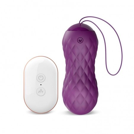 Oeuf vibrant rotatif ondulant télécommandé violet Nima LATETOBED