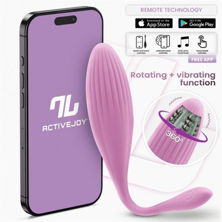 Oeuf vibrant connecté billes rotatives violet INTOYOU