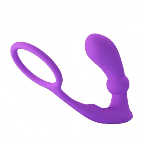 Plug anal cockring vibrant à pulsation Warren PRETTYLOVE