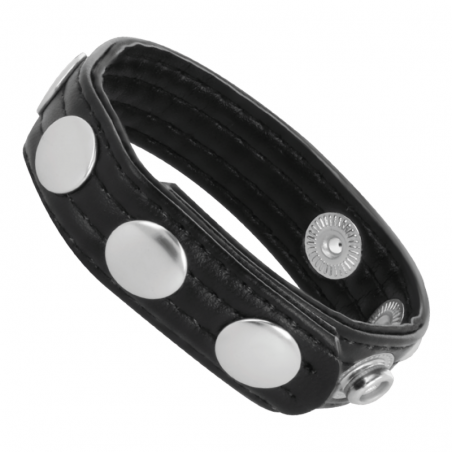 Anneau pénien ajustable en cuir DARKNESS