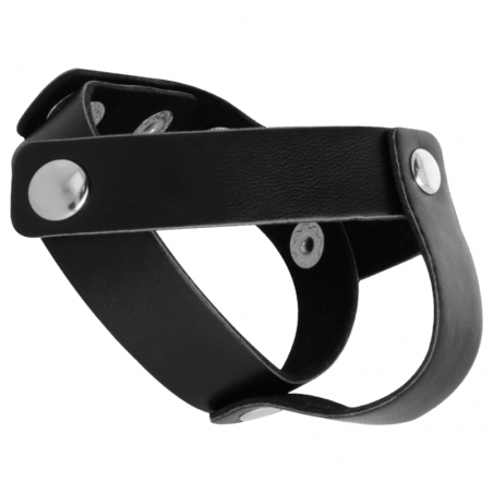 Anneau en cuir réglable pour pénis et testicules DARKNESS