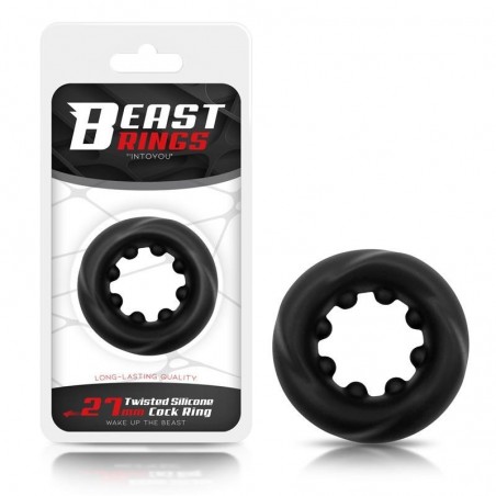 Cockring twiste en silicone 2.7cm BEAST RINGS