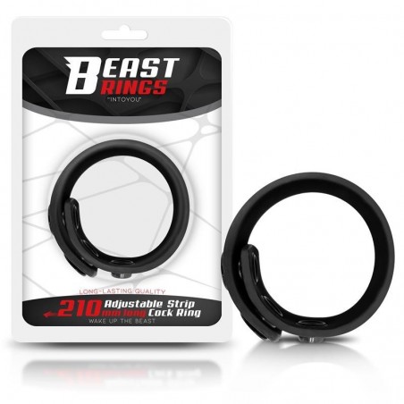 Anneau pour pénis réglable en silicone 15-21cm noir BEAST RINGS
