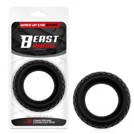 Anneau pénien turbine silicone liquide 3,5cm BEAST RINGS