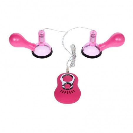 Pompe à tétons vibrante rose Crazy Beauty BAILE
