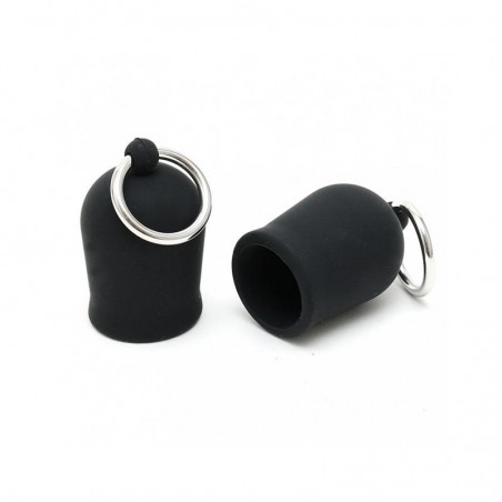 Ventouse à tétons silicone avec anneau métallique BONDAGE PLAY