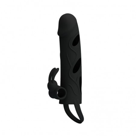 Gaine de pénis avec stimulateur clitoridien lapin PRETTYLOVE