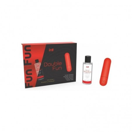Kit mini balle vibrante lubrifiant fraise 50ml INTT