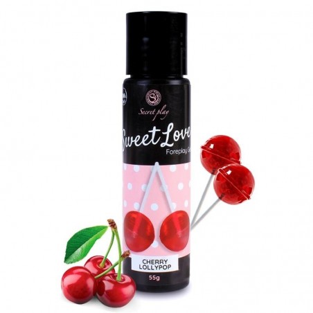 Lubrifiant comestible Sucette Cerise 60 ml Sweet Love SECRET PLAY