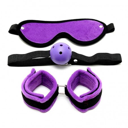 Set bondage 3 pieces effet fourrure RIMBA