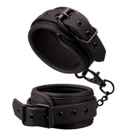Menottes de chevilles en cuir vegan noir INTOYOU