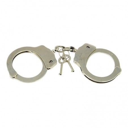 Menotte bondage en métal argenté RIMBA
