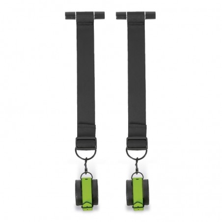 Attaches BDSM pour porte avec menottes phosphorescentes INTOYOU