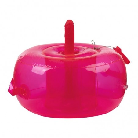 Coussin gonflable avec gode vibrant télécommandé INFLATABLE FUN
