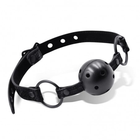 Bâillon avec boule respirante en cuir vegan INTOYOU