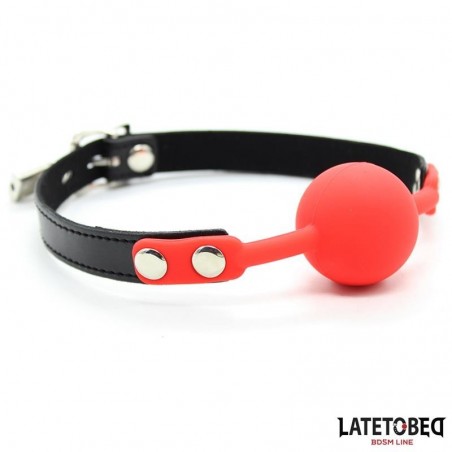 Bâillon-boule en silicone avec cadenas LATETOBED