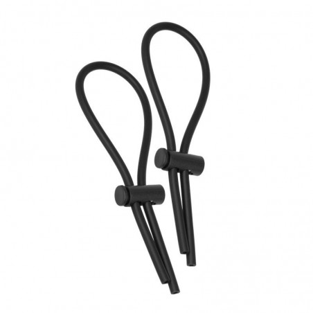 Kit 2 cockrings ajustables électro sexe ELECTRASTIM