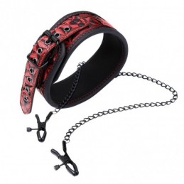 Collier ajustable rouge...