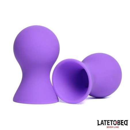 Suceurs de tétons en silicones violets LATETOBED