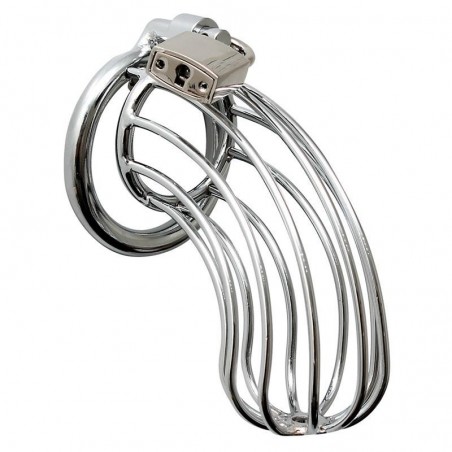 Cage de chasteté en métal avec cadenas RIMBA