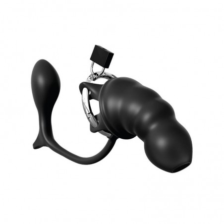 Cage à pénis avec plug prostate silicone Ass-Gasm ANAL FANTASY