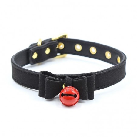 Collier avec noeud papillon et clochette 44cm LATETOBED