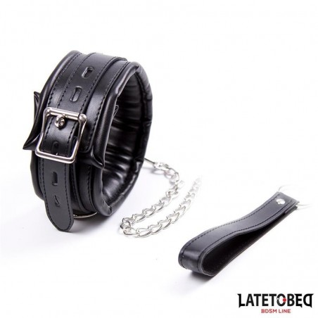 Collier rembourré avec laisse LATETOBED