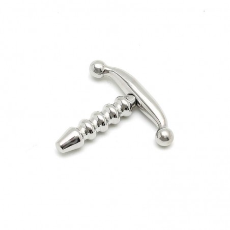 Plug à urètre spiral acier chromé 5cmx0.9cm RIMBA
