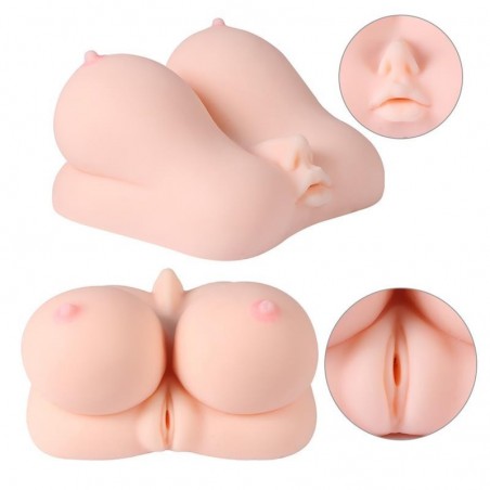 Seins masturbateur 95D vagin bouche 25cm 3.2kg Salome XISE