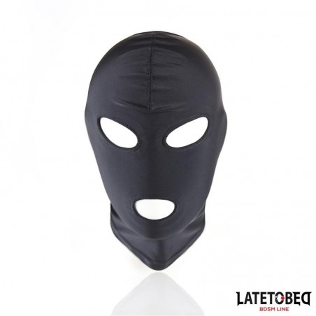 Cagoule noir avec trous pour yeux et bouche LATETOBED