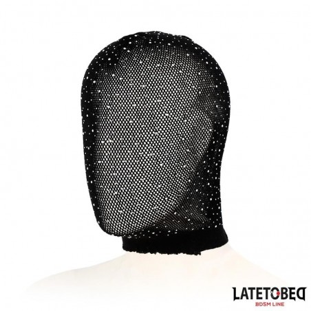 Cagoule en résille ornée de strass brillants LATETOBED