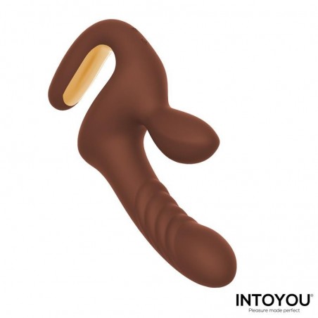 Vibromasseur va-et-vient clitoridien avec poignée ergonomique Mocca INTOYOU
