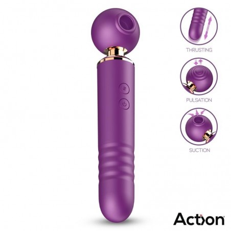 Wand avec Suction, Pulsation et Va-et-Vient Arion ACTION