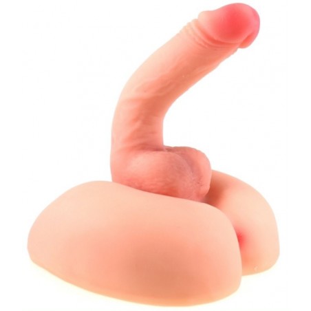 Pénis articulé réaliste sur fessier 16x4.3cm COCKASS